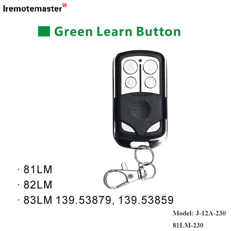 د 81LM 82LM 83LM شنه زده کړې تڼۍ لپاره 390MHz د دروازې دروازې ریموټ ټرانسمیټر