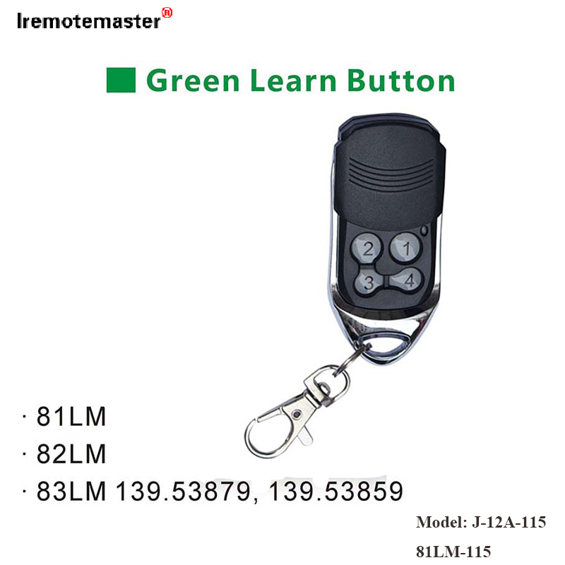 د 81LM 82LM 83LM شنه زده کړه تڼۍ ګراج دروازه ریموټ اوپنر 390MHz لپاره